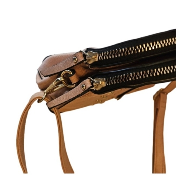 Sam & Hadley Mauve Pink studded shoulder Bag Tassel gold hardware pre-loved - Picture 6 of 16